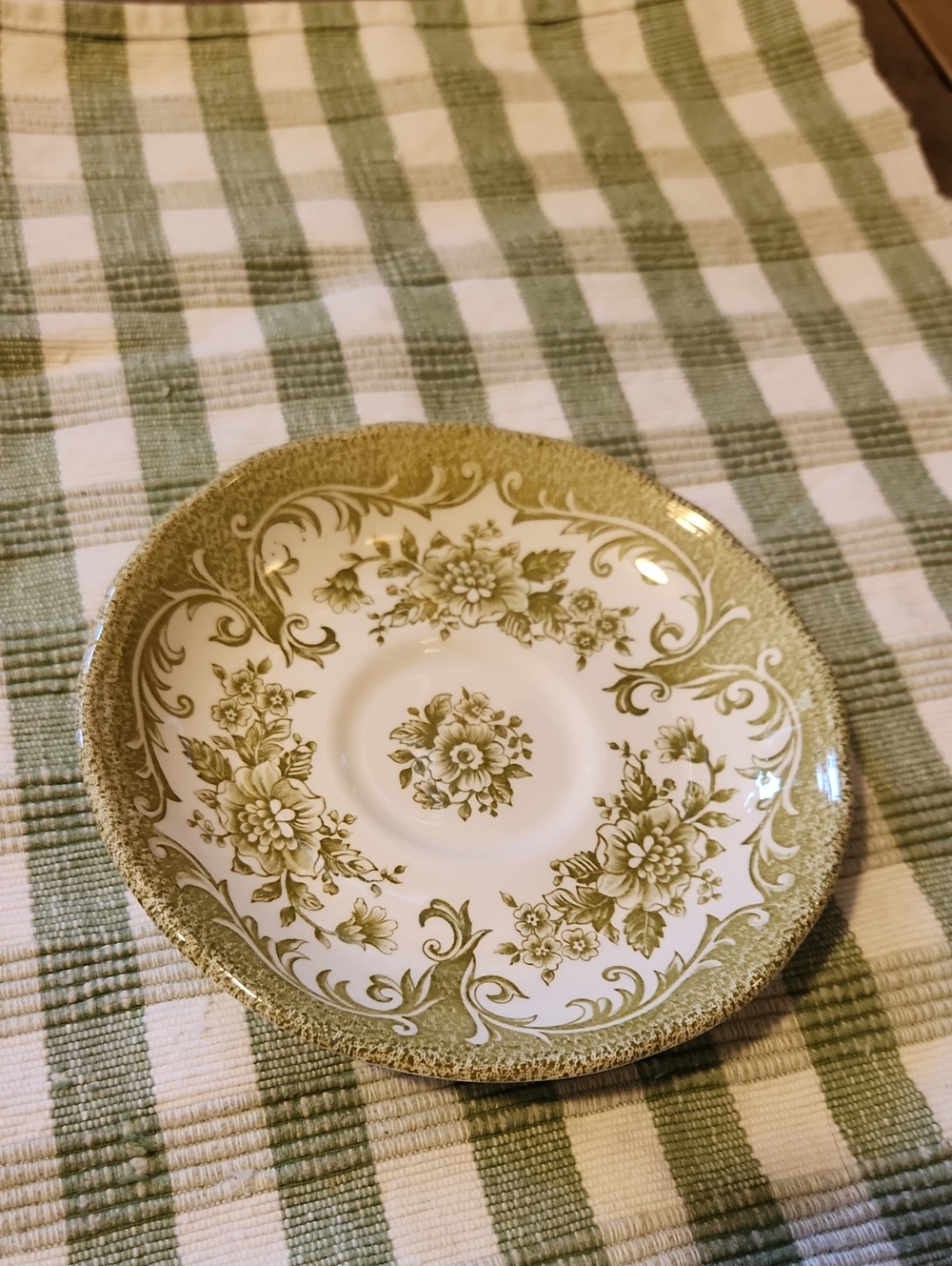 Royal Staffordshire Teacup Saucer Avondale By J&G Meakin England Vintage   Sage